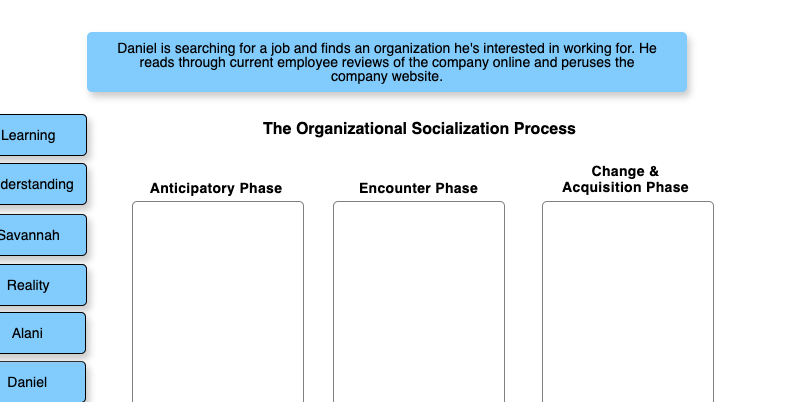 The Organizational Socialization Process This