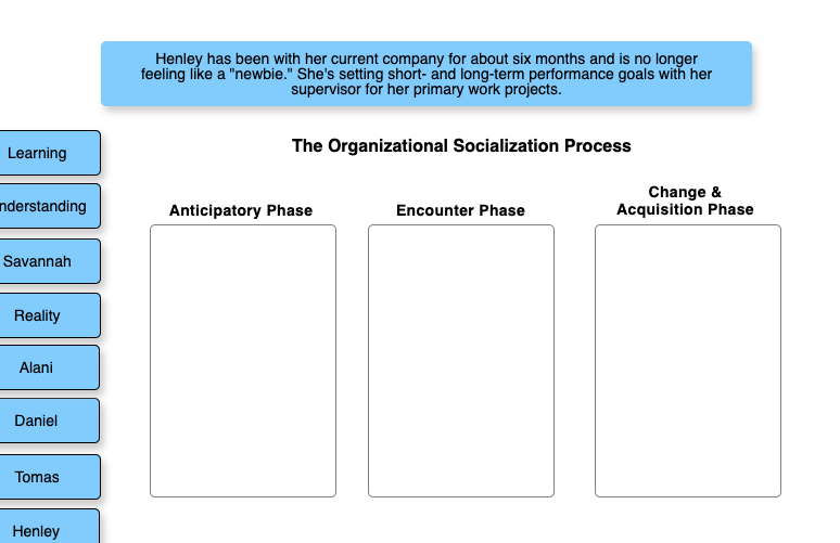 The Organizational Socialization Process This