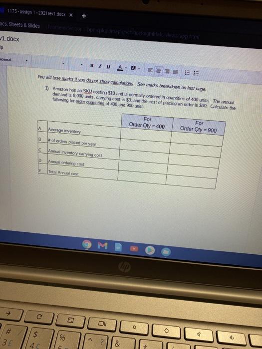 1175-assign 1-20211e11 docx x + cs. Sheets &