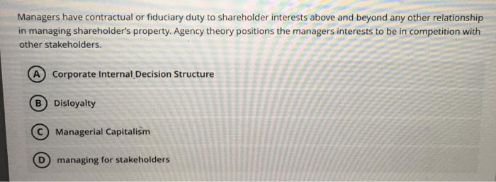 Managers have contractual or fiduciary duty to