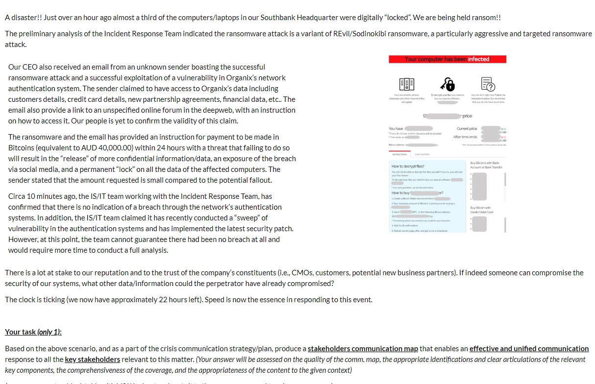 A disaster!! Just over an hour ago almost a third