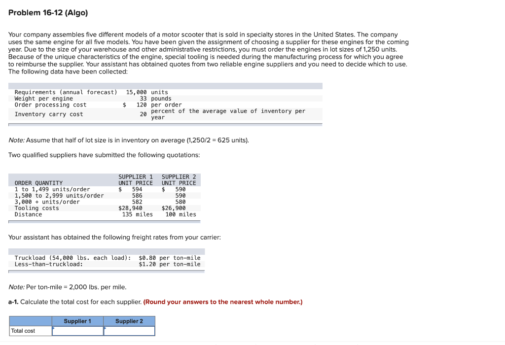 Your company assembles five different models of a