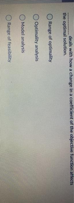 deals with how a change in a coefficient of the