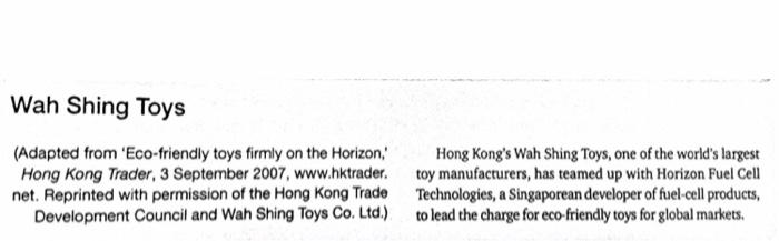 Wah Shing Toys (Adapted from 'Eco-friendly toys