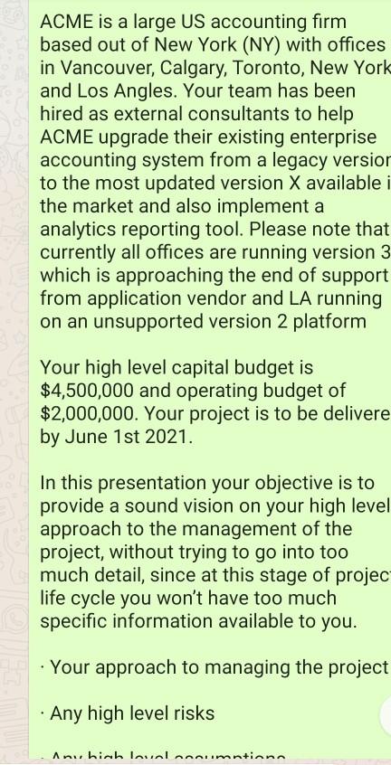 what would be the key depending for Acme