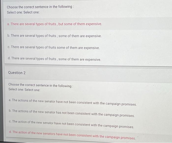 Choose the correct sentence in the following: