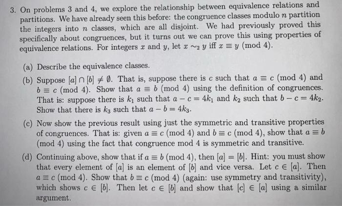 3. On problems 3 and 4, we explore the