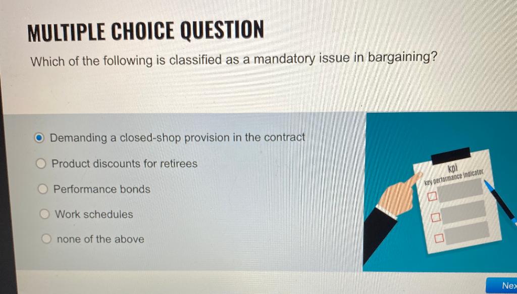 MULTIPLE CHOICE QUESTION Which of the following