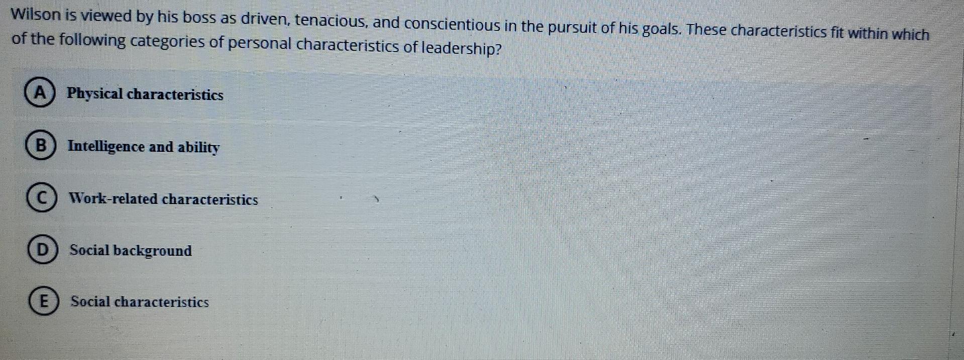 The Big Five personality factor of A likability
