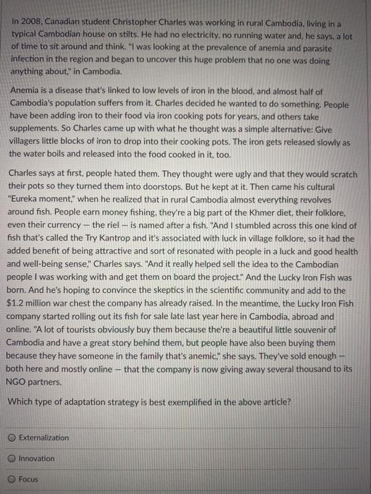 In 2008, Canadian student Christopher Charles was