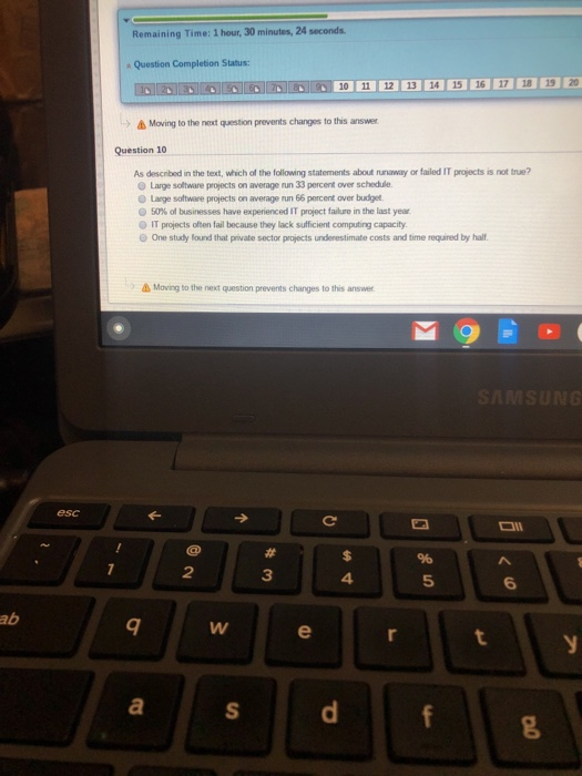 Remaining Time: 1 hour, 30 minutes, 24 seconds.