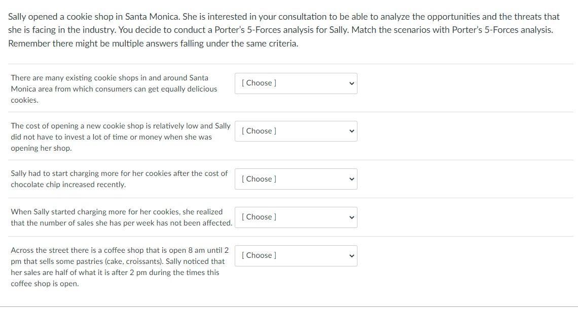 Question 1 Choices are - Power of Customers,