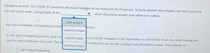 George is worried. The COVTD-19 pandemic