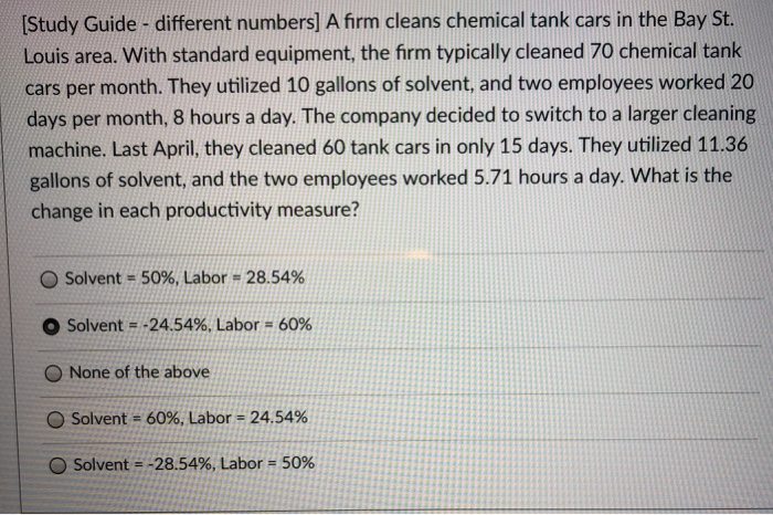 [Study Guide - different numbers] A firm cleans