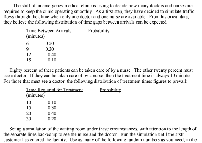 The staff of an emergency medical clinic is