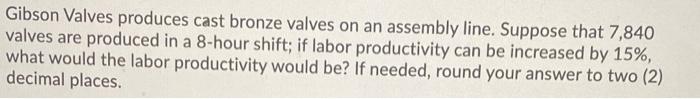 Gibson Valves produces cast bronze valves on an