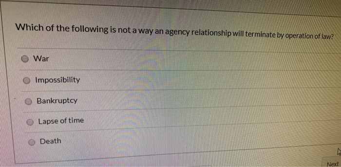 44 Which of the following is not a way an agency