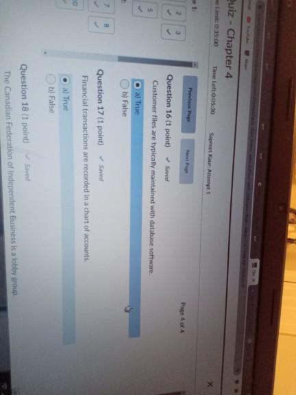 Quiz - Chapter 4 The Lefto 05:30 Sapreet Kaur