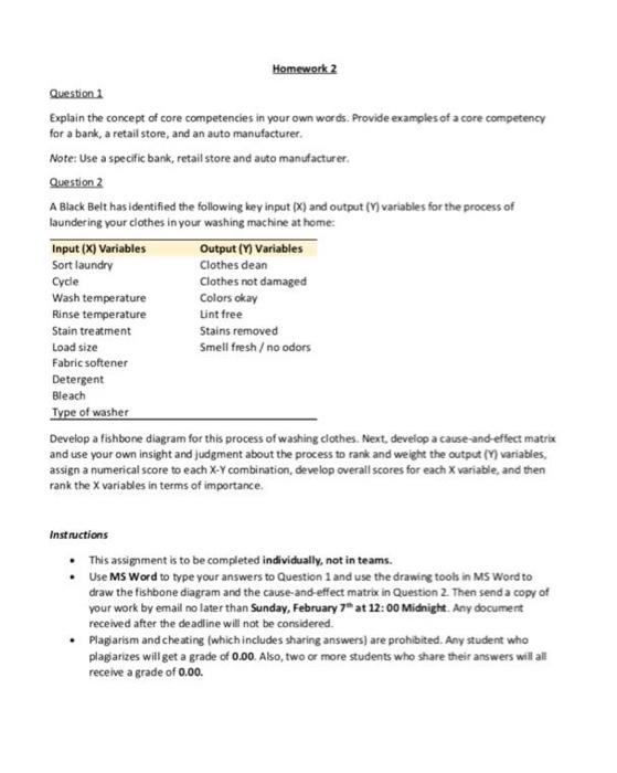Homework 2 Question 1 Explain the concept of core