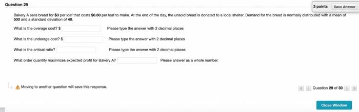 Question 29 3 points Save Antwer Baxy Ass breed