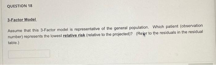 3-Factor Model Assume that this 3-Factor model is