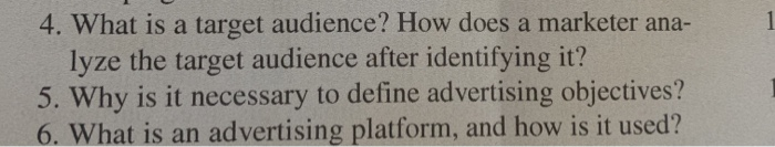 4. What is a target audience? How does a marketer