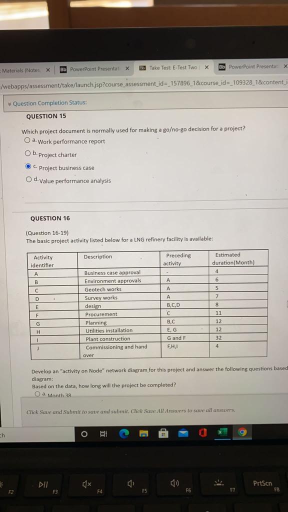 Which project document is normally used for