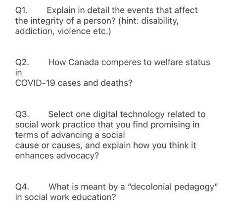 please do all Q1. Explain in detail the events