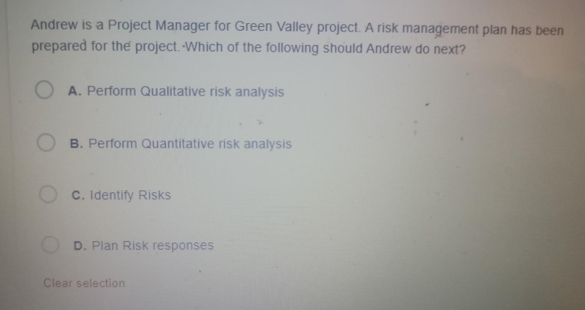 help 10 Andrew is a Project Manager for Green