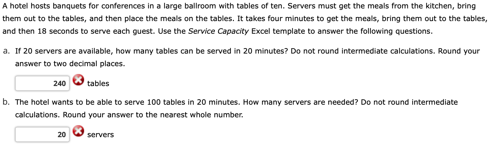 A hotel hosts banquets for conferences in a large