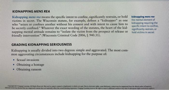 please give a short summary about kidnapping Men