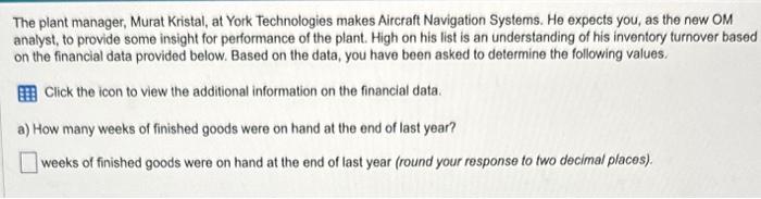 The plant manager, Murat Kristal, at York