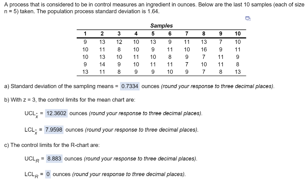 Based on the x -chart, is one or more samples