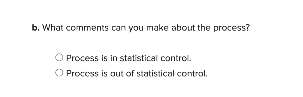 Ten samples of 15 parts each were taken from an