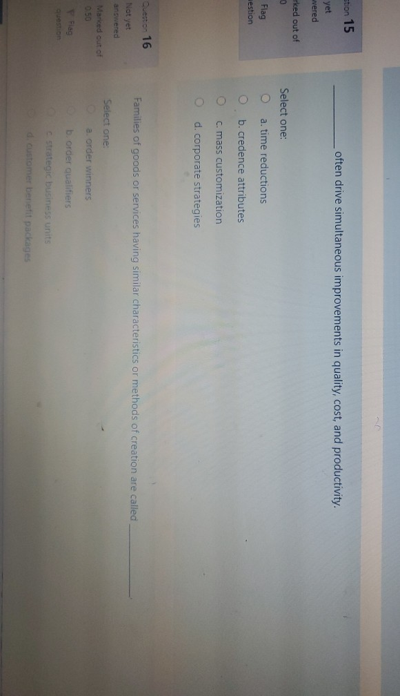 Which of the following is considered an order