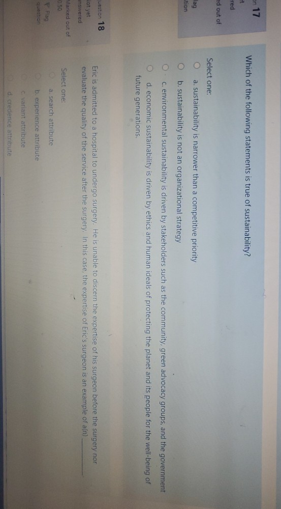 Which of the following is considered an order