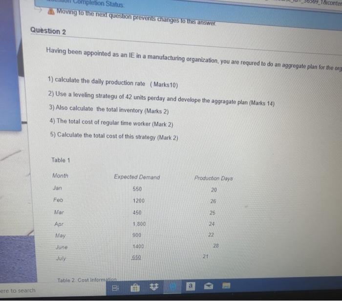 1&conter mpletion Status: Moving to the next