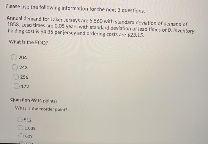 Please use the following information for the next