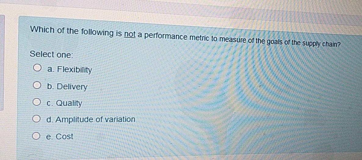 Which of the following is not a performance