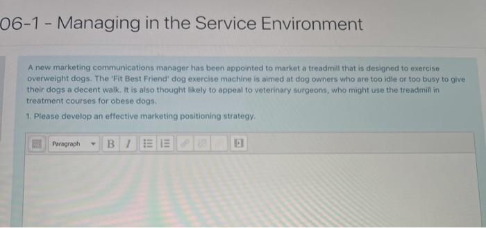 06-1 - Managing in the Service Environment A new