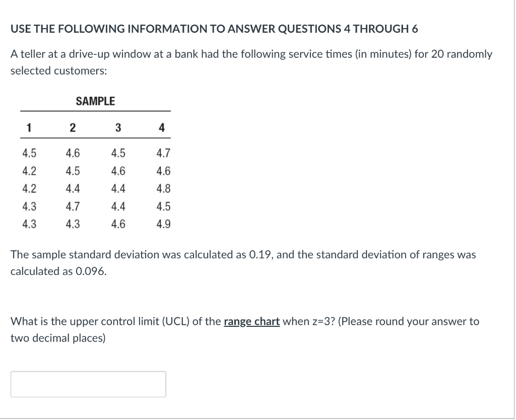 USE THE FOLLOWING INFORMATION TO ANSWER QUESTIONS