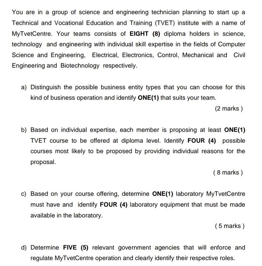 You are in a group of science and engineering