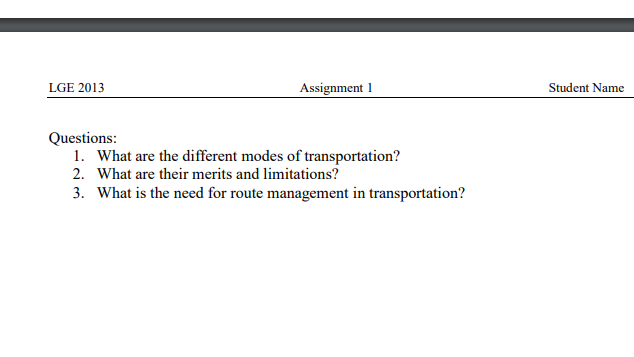 LGE 2013 Assignment 1 Student Name Questions: 1.