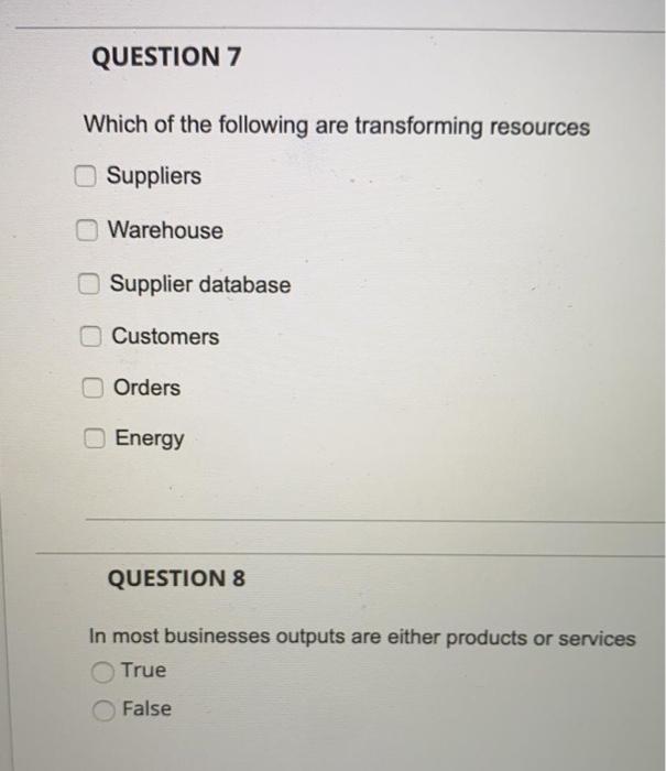 QUESTION 9 Which are the most simple transforming
