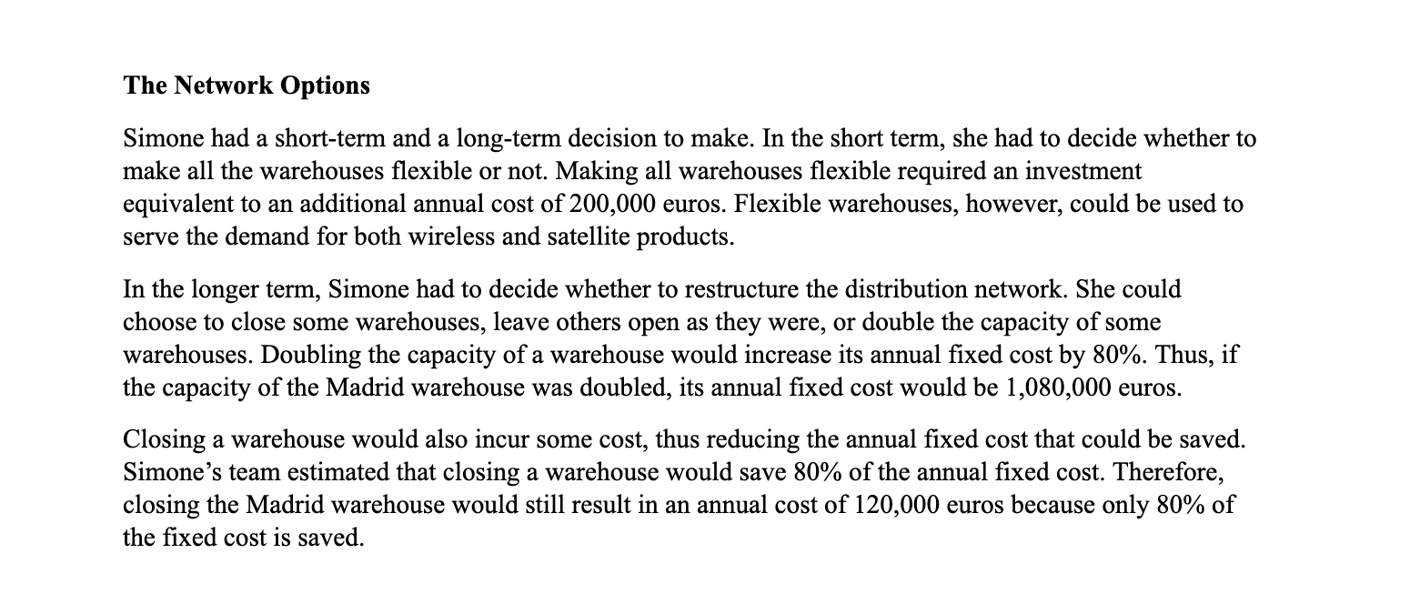 Should Simone make all warehouses flexible given
