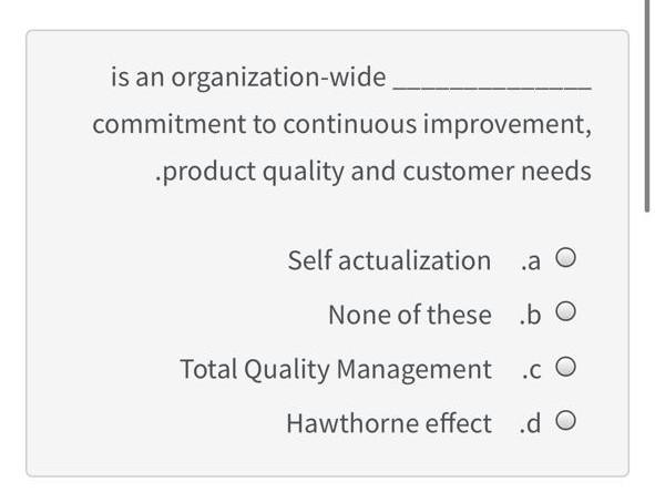 is an organization-wide commitment to continuous