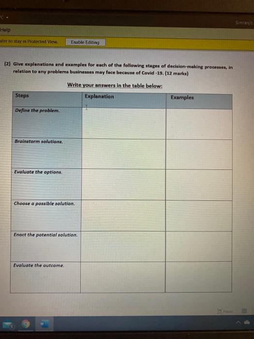 (3) With reference to the COVID-19 problems