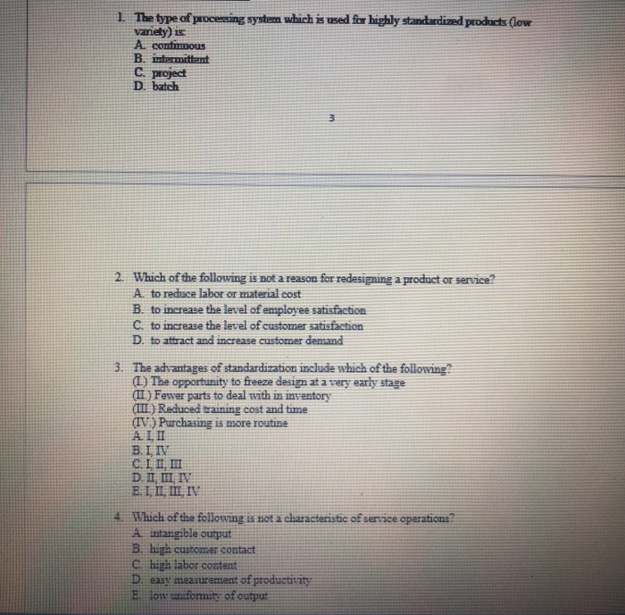 1. The type of processing system which is used