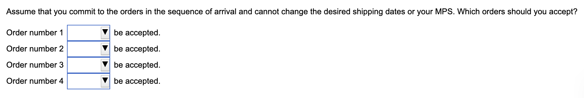 Shown below is a partially completed MPS record