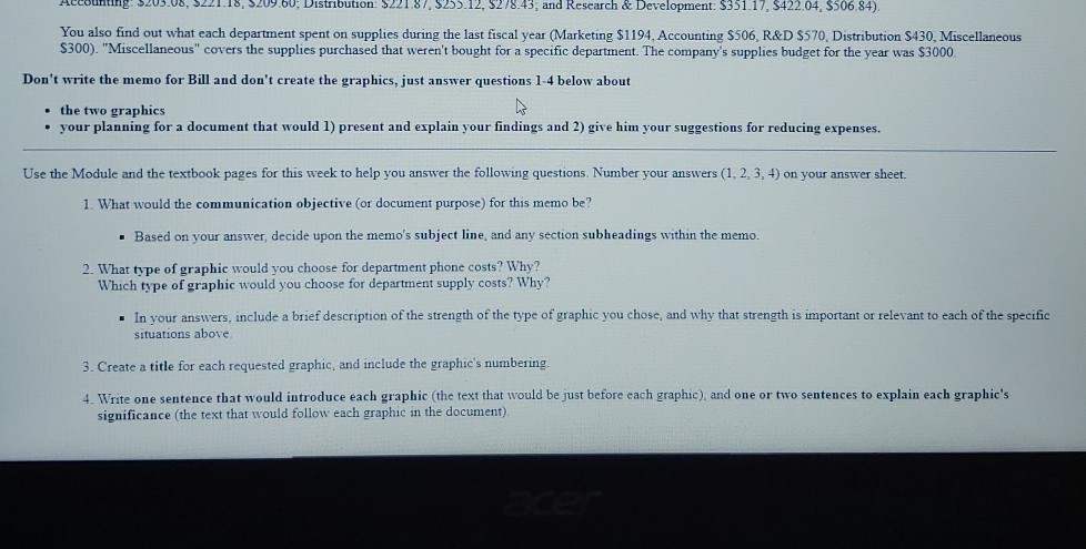 Assignment 4: Memo with Graphics (2 points) Read